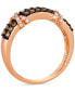 ფოტო #2 პროდუქტის Chocolate Diamond & Nude Diamond Double Crisscross Ring (1/2 ct. t.w.) in 14k Gold