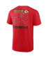 Men's Red Kansas City Chiefs Super Bowl LVII Champions Signature Roster T-shirt
