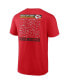 ფოტო #3 პროდუქტის Men's Red Kansas City Chiefs Super Bowl LVII Champions Signature Roster T-shirt