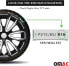 Фото #8 товара OMAC Hubcap Wheel Cover Set 16 Inch Compatible with Car Made of Pa66 M20 + PP ABS Material Steel Rims Wheel Centre Caps 1 Set (4 Pieces) Black/White Front and Rear