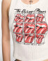 Bershka Rolling Stones pointelle vest in white