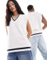 Фото #2 товара Tommy Jeans Unisex regular contrast tipping vest in white