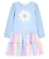 Little Girls French Terry Drop Waist Flower Tutu Dress