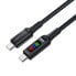 Фото #2 товара Kabel przewód USB-C - USB-C 100W z wyświetlaczem 1.2m czarny