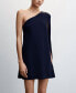 Фото #2 товара Women's Asymmetrical Cape Dress