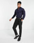 Фото #2 товара Jack & Jones Premium slim fit stretch smart shirt in navy