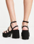 ASOS DESIGN Hoxton chunky mid platforms sandals in black