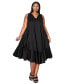 ფოტო #1 პროდუქტის Plus Size Simone Sleeveless Pocket Flare Dress