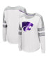 ფოტო #1 პროდუქტის Women's White Kansas State Wildcats Trey Dolman Long Sleeve T-shirt
