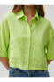 Фото #32 товара Standart Gömlek Yaka Düz Yeşil Kadın Gömlek 3sal60006ıw