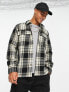 Only & Sons flannel overshirt in navy check