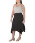 ფოტო #3 პროდუქტის Plus Size Elastic Waist Handkerchief Skirt