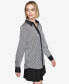 Фото #3 товара Women's Houndstooth Contrast-Trim Shirt