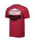 Men's Red Temple Owls Landscape Shield T-shirt