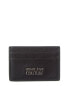 Фото #1 товара Versace Jeans Couture Range Metal Lettering Leather Card Case Men's Black Os