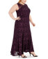 Фото #3 товара Plus Size Sequin Lace Gown