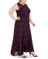 Plus Size Sequin Lace Gown