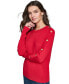 ფოტო #5 პროდუქტის Petite Embellished Button-Sleeve Sweater