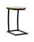 Фото #5 товара Artisan-Crafted Mango Wood End Table With Iron Frame