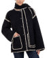 Women's Contrast-Trim Coat & Scarf