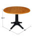 International Concept 42" Round Dual Drop Leaf Pedestal Table