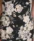 Women's Floral-Print Split-Neck Dress
