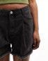 Kyo The Brand denim slouchy short in black wash