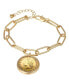 Фото #2 товара 16457 Italian 20 Lira Coin Goldtone Elongated Link Bracelet