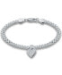 Cubic Zirconia Heart Charm Bismark Chain Bracelet, Created for Macy's