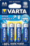 Фото #1 товара Одноразовый аккумулятор - VARTA - Single-use battery - AA - Alkaline - 1.5 V - 4 шт - 50.5 мм