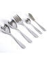 Фото #3 товара Hammered 46 Piece Flatware Set with Wire Caddy