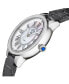 ფოტო #3 პროდუქტის GV2 Women's Astor II Gray Leather Swiss Quartz Strap Watch 36mm