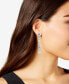 Silver-Tone Long Teardrop Linear Earrings