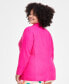 Фото #2 товара Trendy Plus Size One-Button Linen Blazer, Created for Macy's