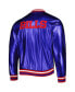 Men's Royal Buffalo Bills Metallic Bomber Full-Snap Jacket