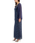 ფოტო #3 პროდუქტის Women's Sequined-Lace V-Neck Maxi Dress