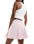 Фото #4 товара ASOS DESIGN denim pleated mini skirt in pink