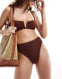 Фото #4 товара ASOS DESIGN Maya mix & match high leg high waist bikini bottom in chocolate brown