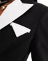 Фото #4 товара Extro & Vert tailored cropped blazer in black co-ord