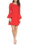 Chelsea28 Ruffle Shift Dress Women's Sz. 2 (Red Hibiscus) 152098 - фото #2