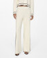 ფოტო #1 პროდუქტის Women's Contrasting Sides Striped Knitted Pants