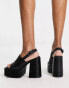 Фото #2 товара Heartbreak chunky platform sandals in black