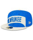 Men's Blue, Cream Milwaukee Bucks 2023/24 City Edition 59FIFTY Fitted Hat Blue, Cream, 7 1/4 - фото #3