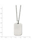 Фото #2 товара Chisel polished Rectangle Dog Tag on a Cable Chain Necklace