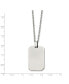 Polished Rectangle Dog Tag on a Cable Chain Necklace