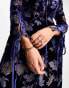 ASOS DESIGN velvet burn out maxi dress in blue floral burnout