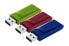 Фото #3 товара Verbatim Slider - USB Drive - 3x16 GB - Blue/Red/Green - 16 GB - USB Type-A - 2.0 - Slide - 8 g - Blue - Green - Red