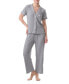 ფოტო #4 პროდუქტის Women's 2-Pc. Short-Sleeve Pajamas Set