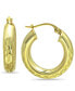ფოტო #1 პროდუქტის Medium Hoop Earrings in 18k Gold-Plated Sterling Silver, Created for Macy's