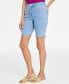 Фото #4 товара Women's High-Rise Denim Bermuda Shorts, Created for Macy's